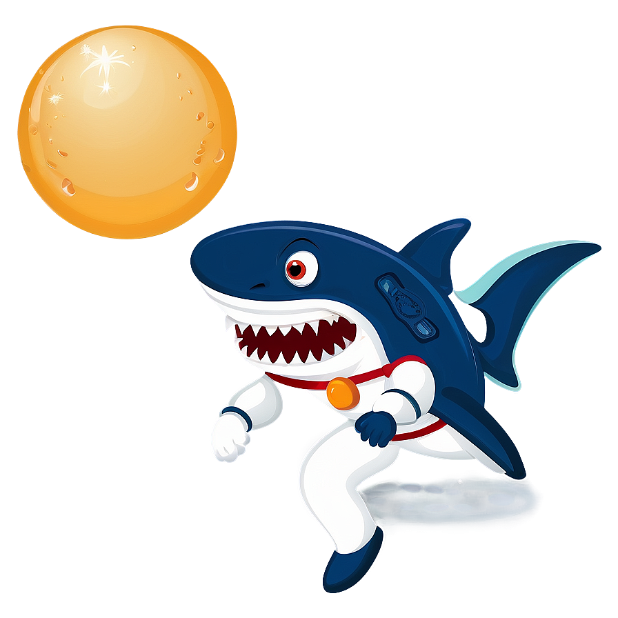 Astronaut Shark Cartoon Png Ffc87 PNG Image