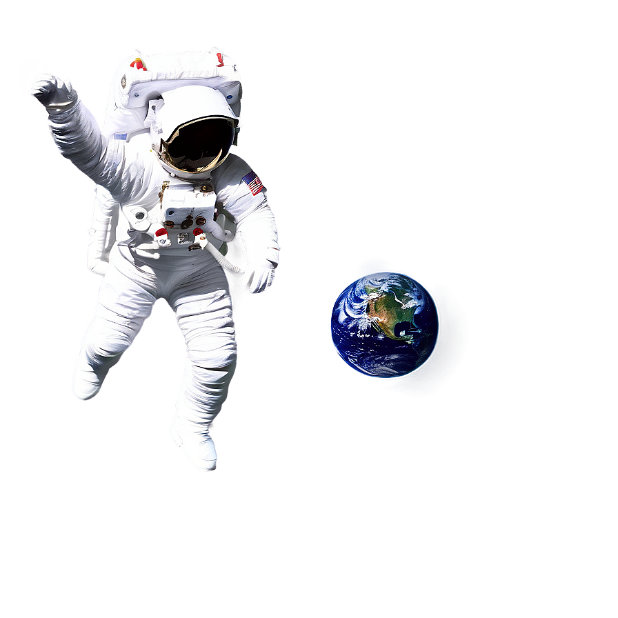 Astronaut With Earth Background Png Npf85 PNG Image