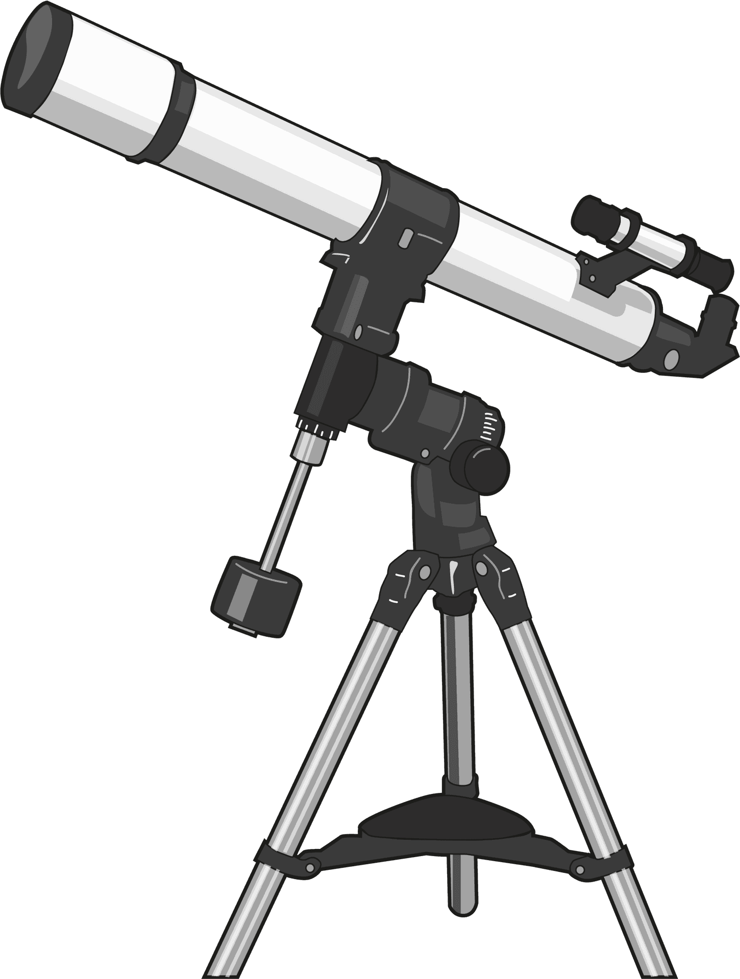 Astronomical Telescope Illustration PNG Image