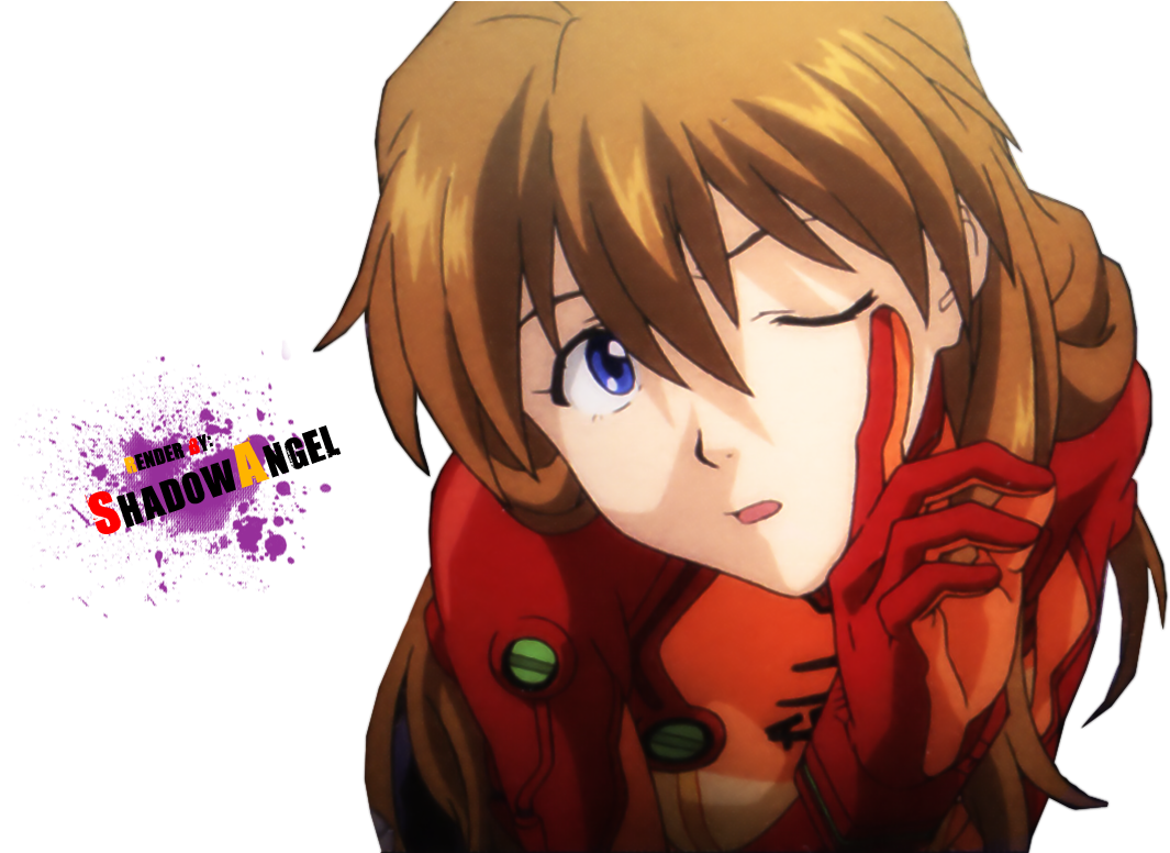 Asuka Langley Evangelion Character Art PNG Image