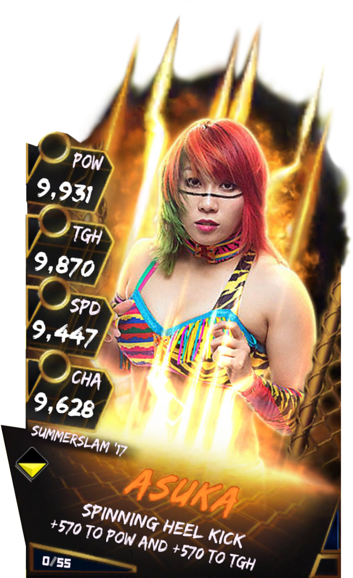 Asuka W W E Summerslam Card PNG Image