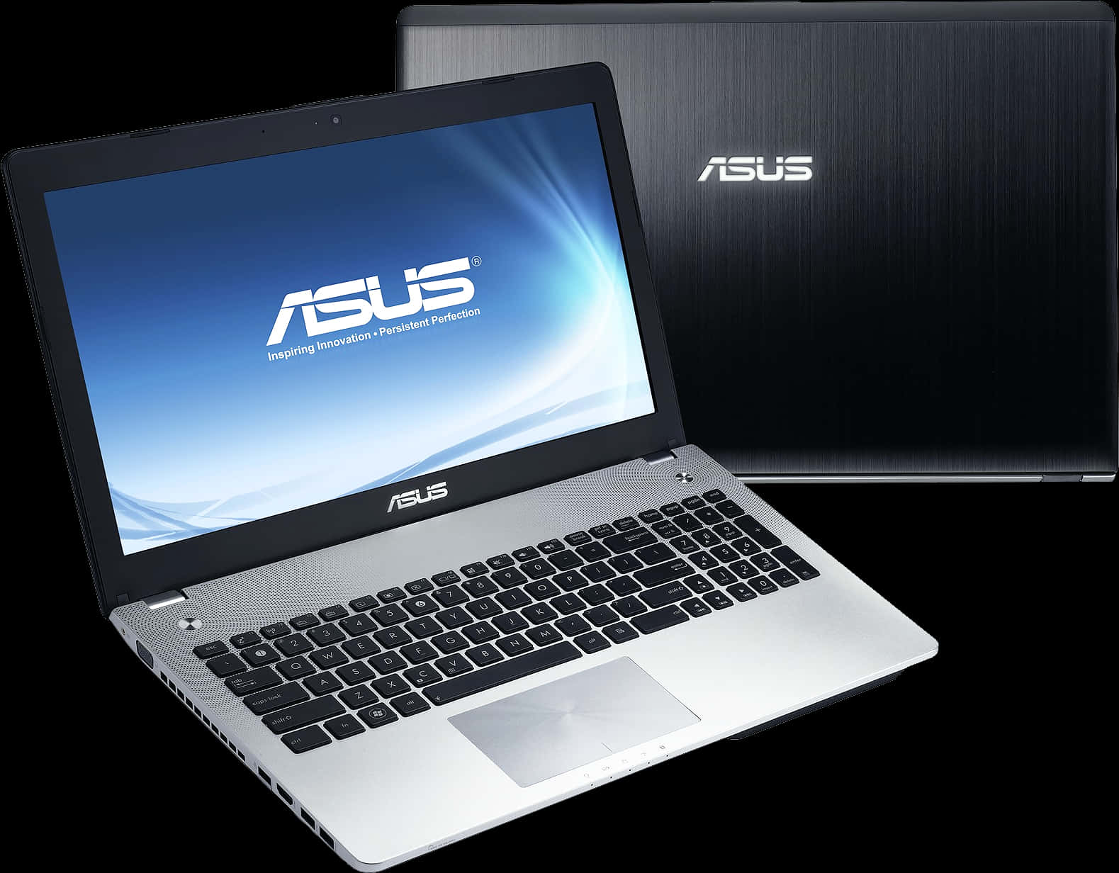 Asus Laptop Openand Closed View PNG Image