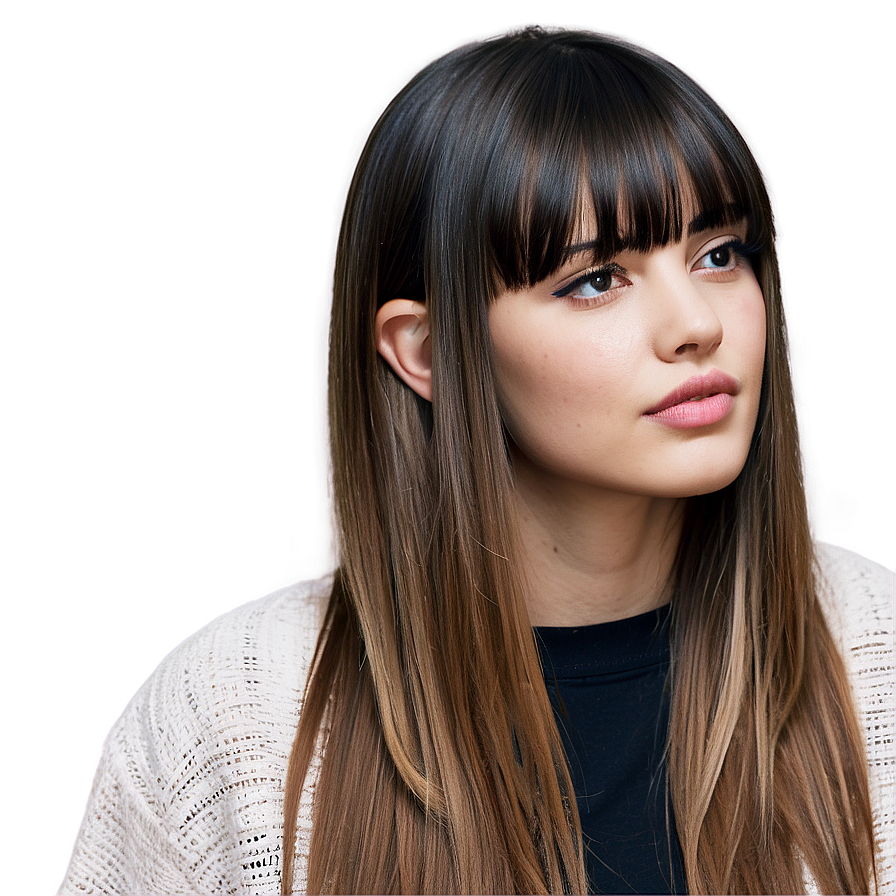 Asymmetrical Bangs Cut Png Nyr32 PNG Image