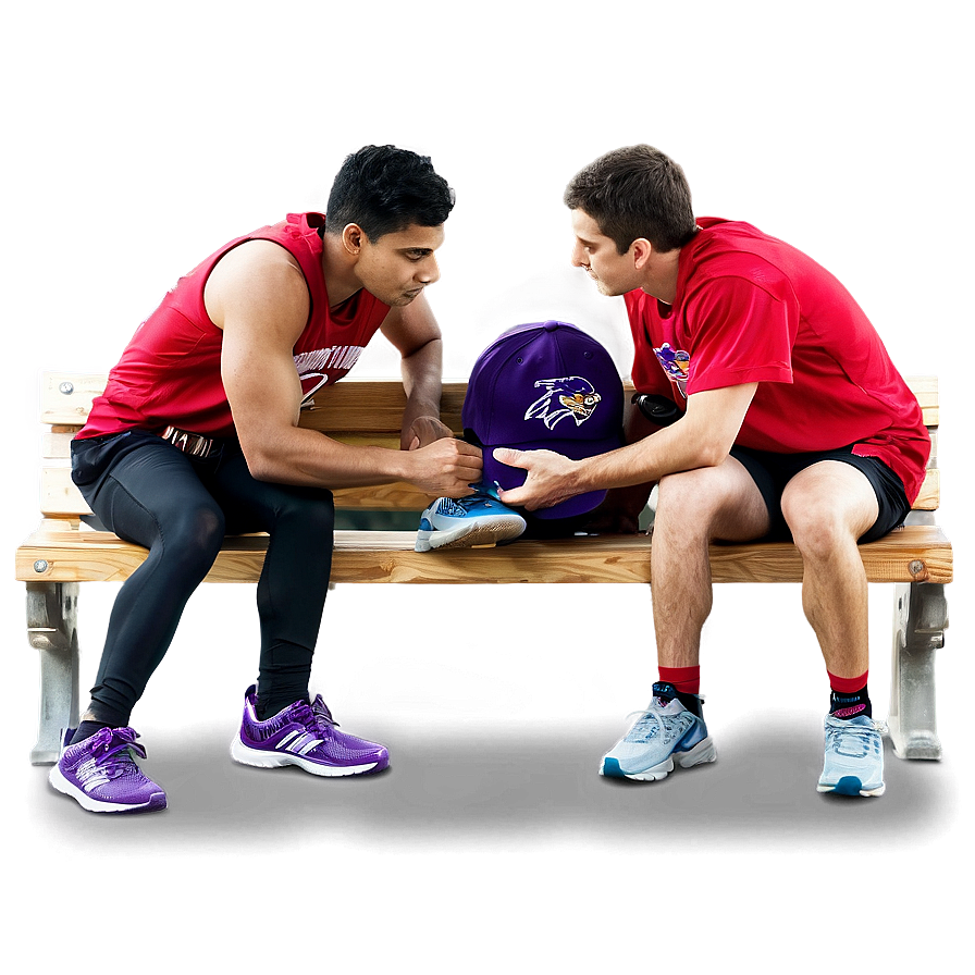 Athletes Sitting On Bench Png 67 PNG Image