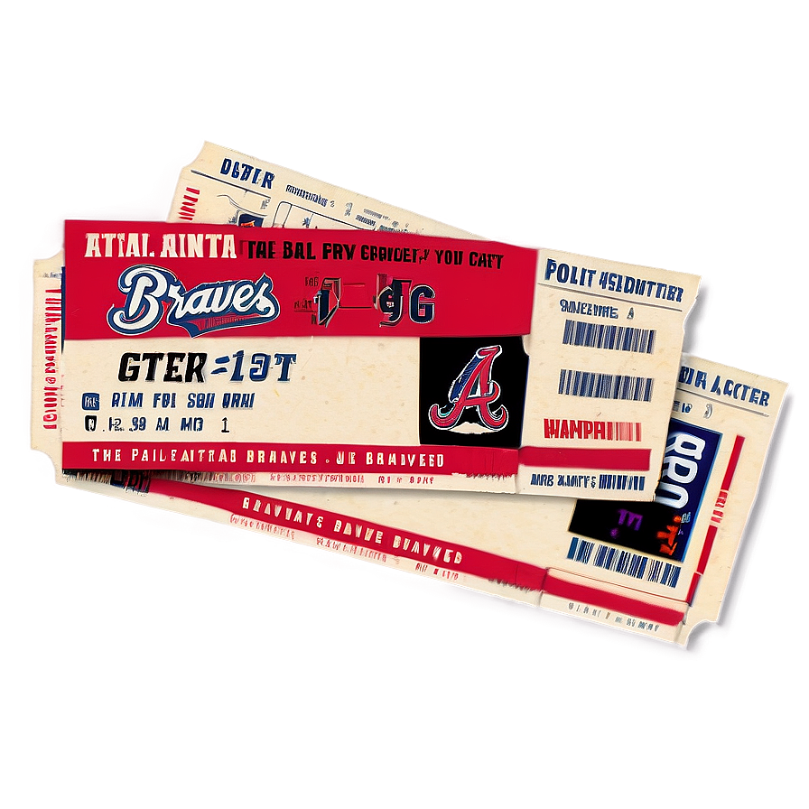 Atlanta Braves Game Ticket Png Brh33 PNG Image