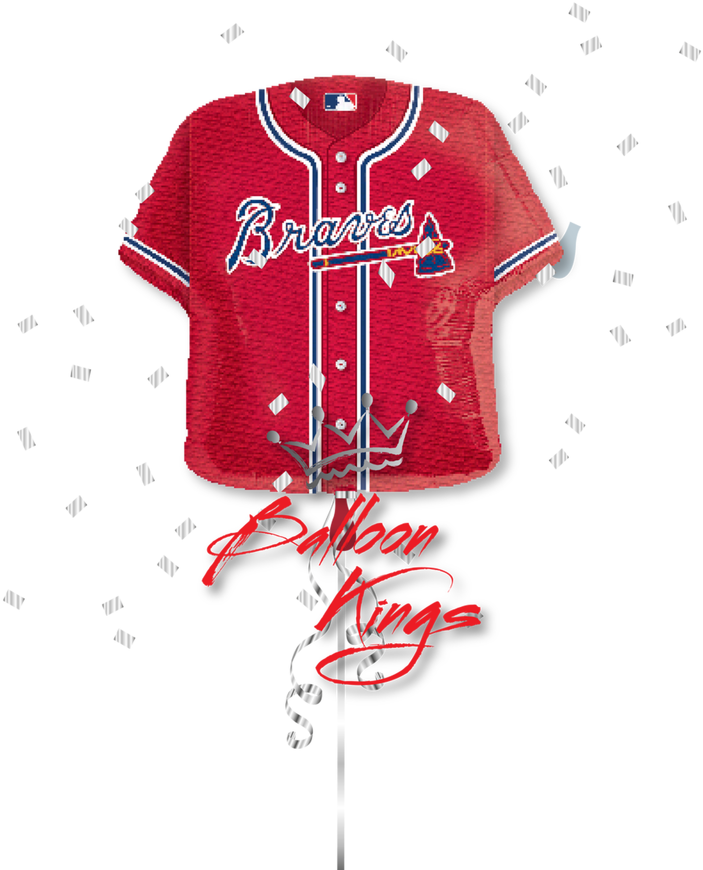 Atlanta Braves Jersey Balloon Art PNG Image