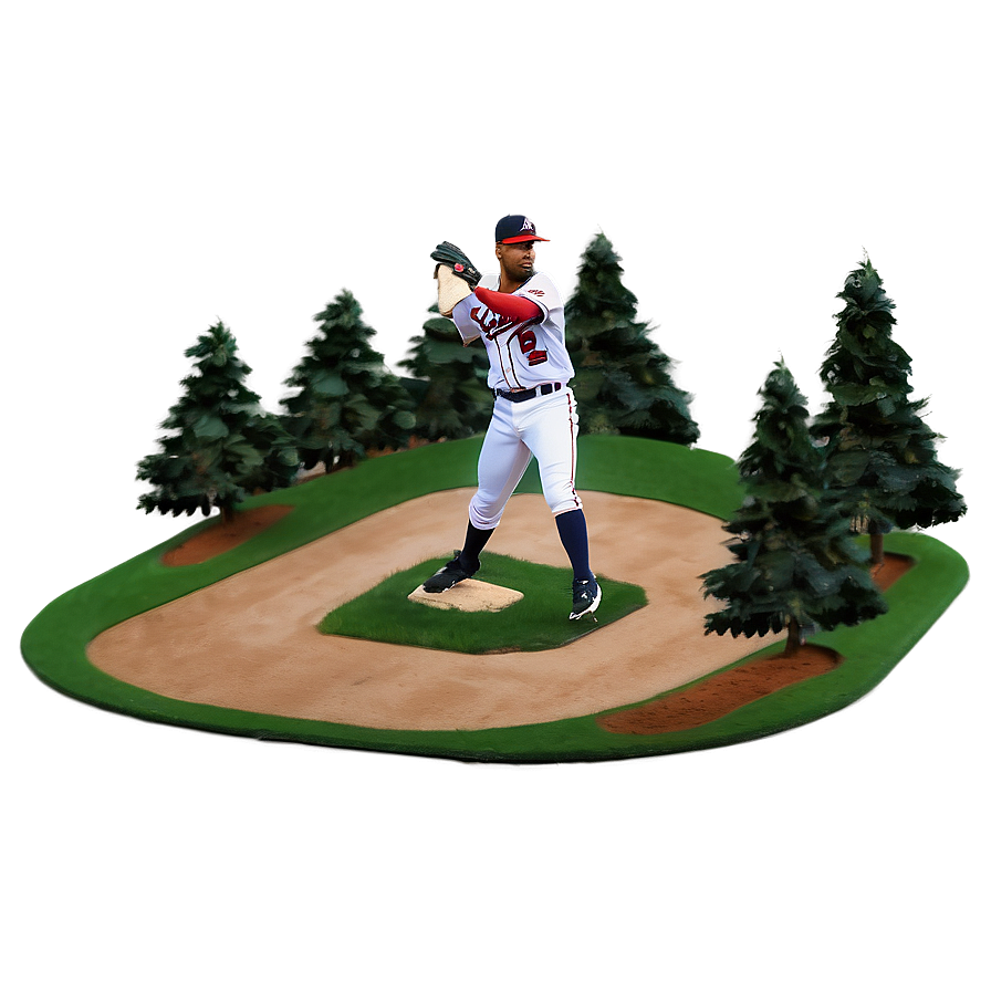 Atlanta Braves Pitching Mound Png Eps35 PNG Image