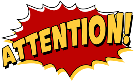 Attention Comic Style Burst PNG Image