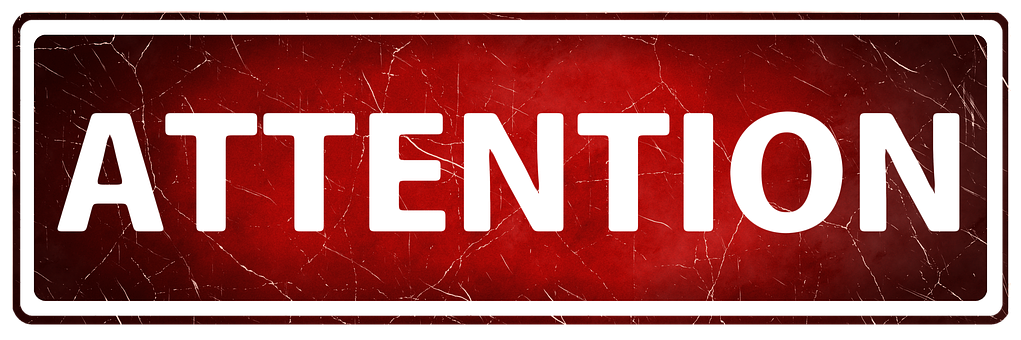 Attention Sign Red Background PNG Image