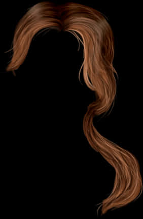 Auburn Wavy Hair Graphic PNG Image