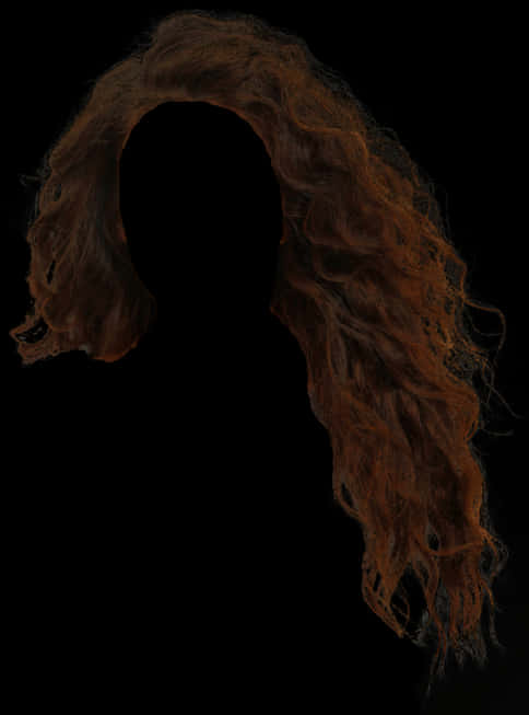 Auburn Wig Silhouette PNG Image