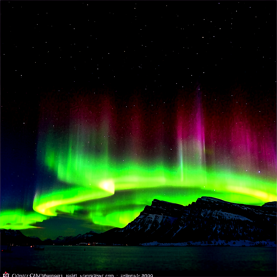 Aurora Borealis Night View Png Xvh4 PNG Image