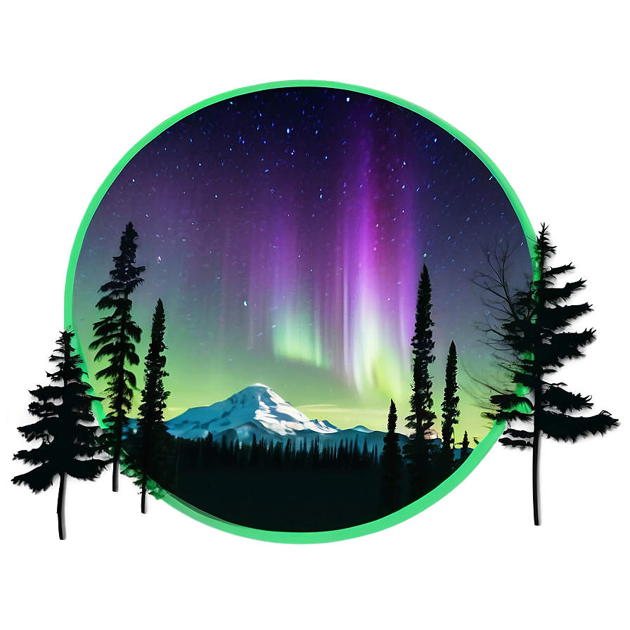 Aurora Borealis Wilderness Scene Png 06242024 PNG Image