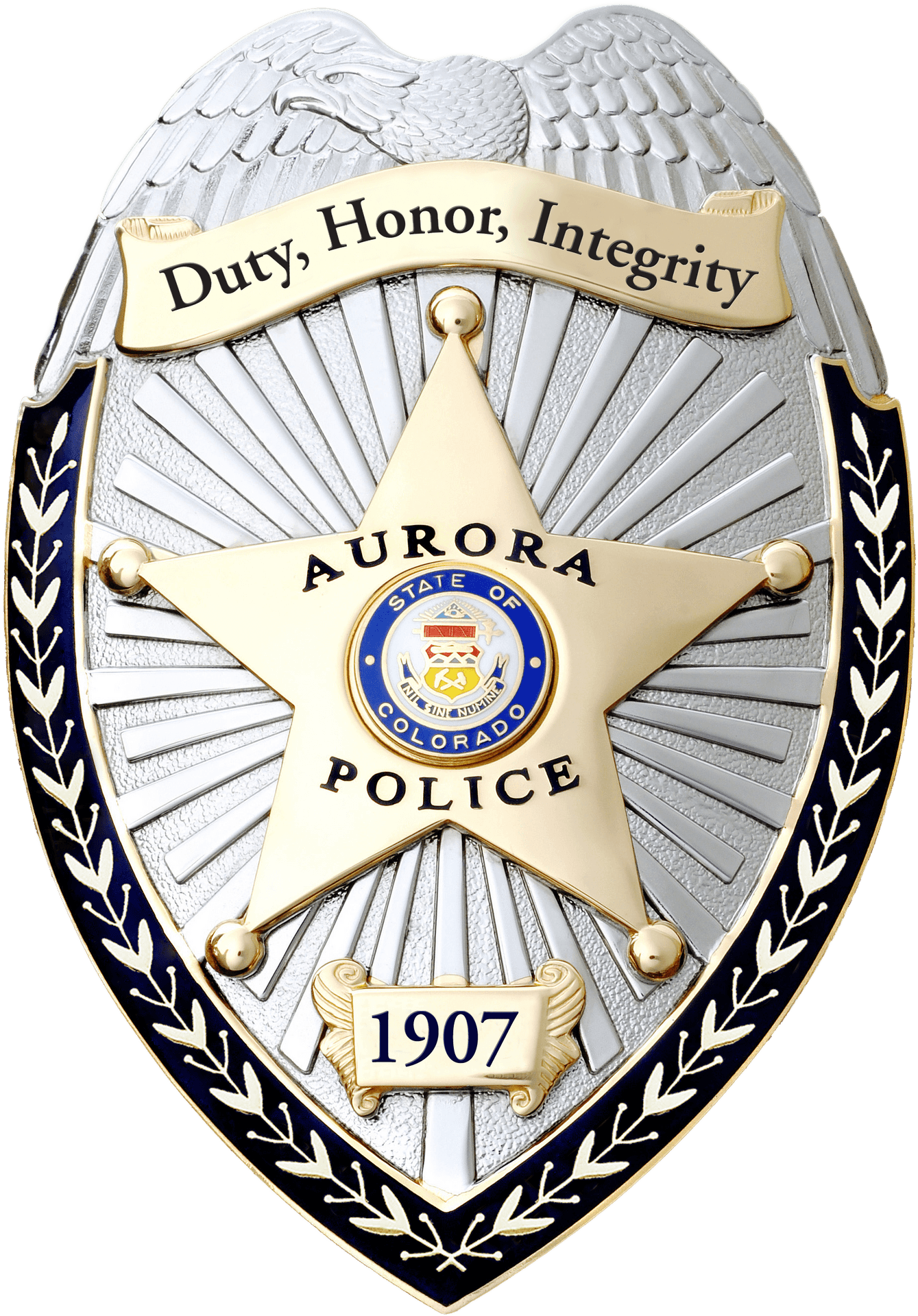 Aurora Colorado Police Badge PNG Image