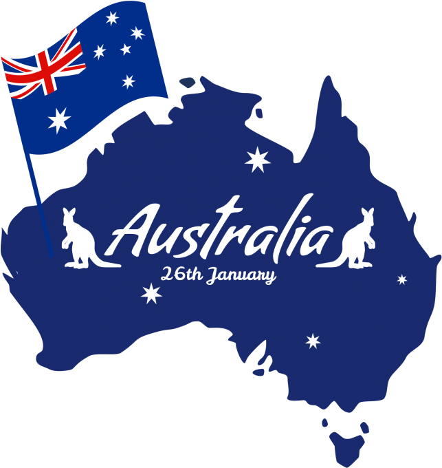 Australia Day Celebration Graphic PNG Image