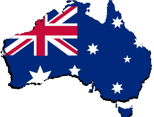 Australia Flag Map Graphic PNG Image