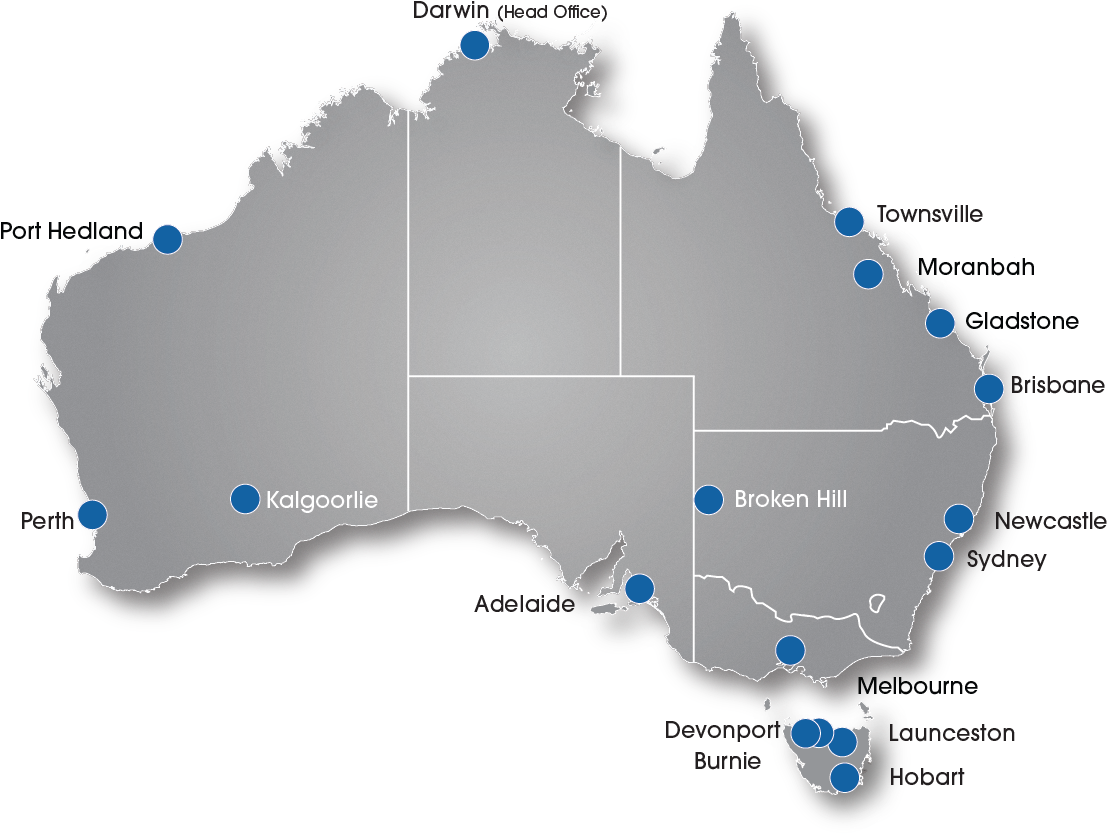 Australia Mapwith Location Pinsand Head Office Designation PNG Image