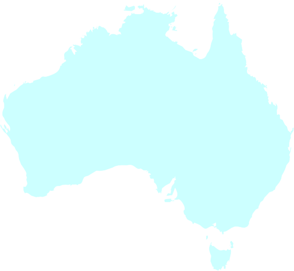 Australia Outline Map PNG Image