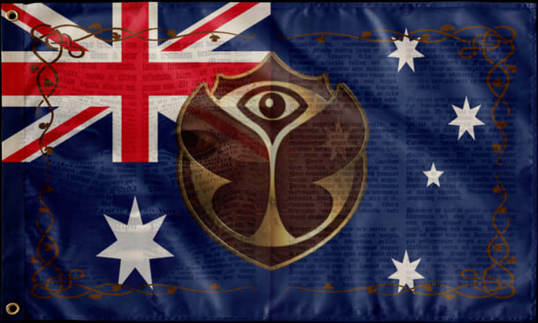 Australian Flag Artistic Design PNG Image