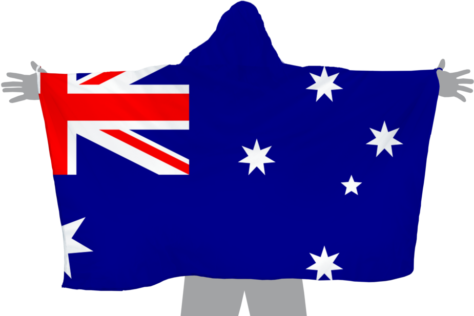 Australian Flag Cape Person PNG Image