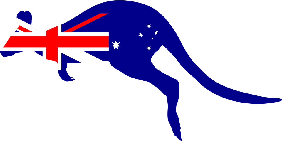 Australian Flag Kangaroo Silhouette PNG Image