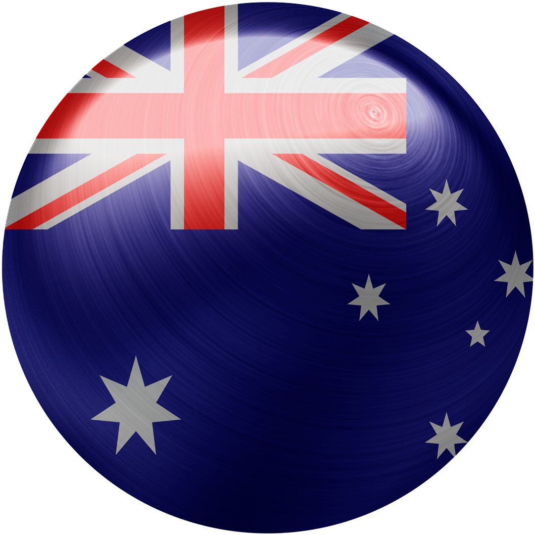 Australian Flag Sphere Graphic PNG Image