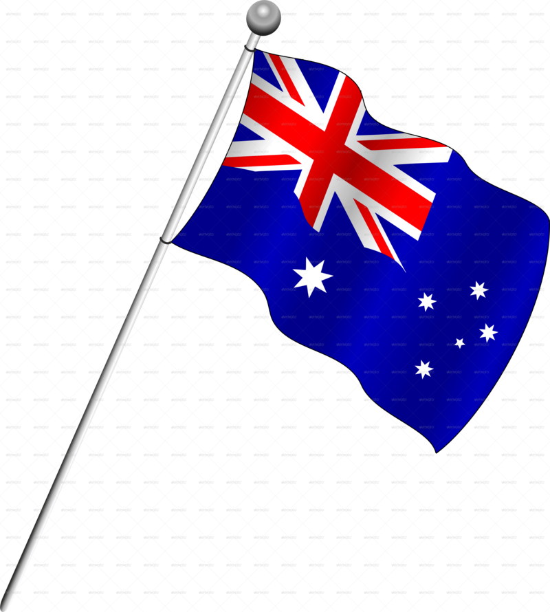 Australian Flag Waving PNG Image