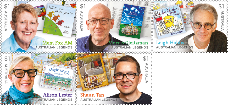 Australian Legends Postage Stamps PNG Image