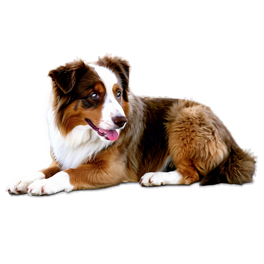 Australian Shepherd Sitting Png Ths51 PNG Image