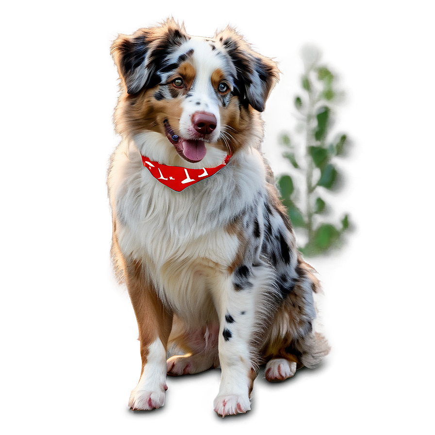 Australian Shepherd With Bandana Png Ofw49 PNG Image