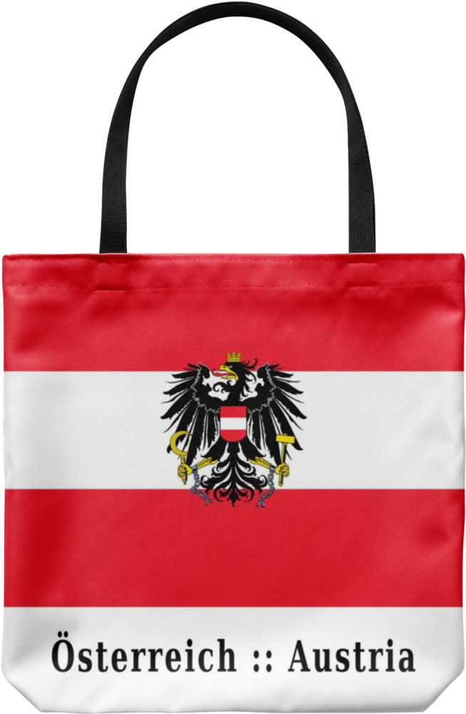 Austrian Flag Tote Bagwith Coatof Arms PNG Image