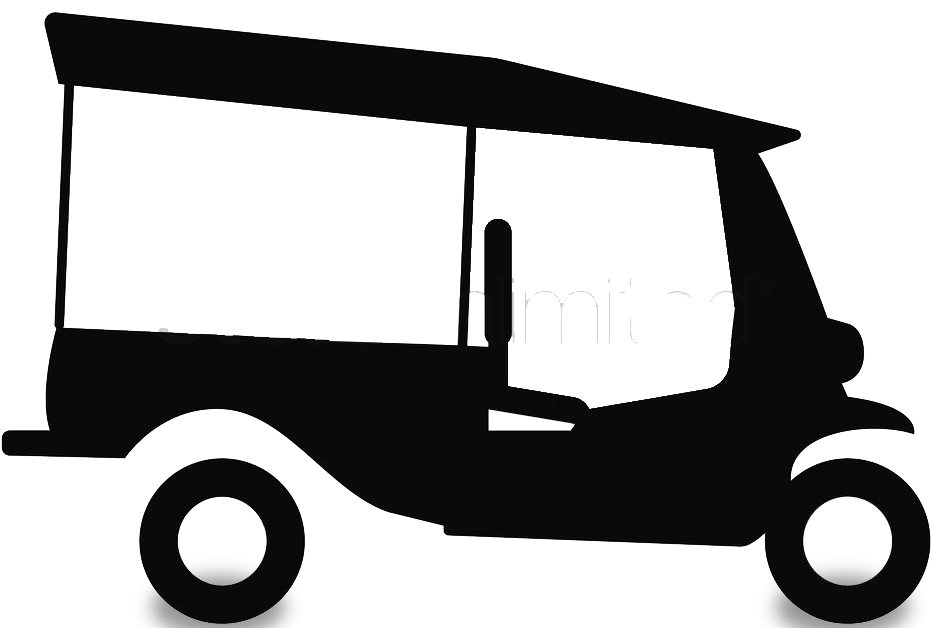 Auto Rickshaw Silhouette PNG Image