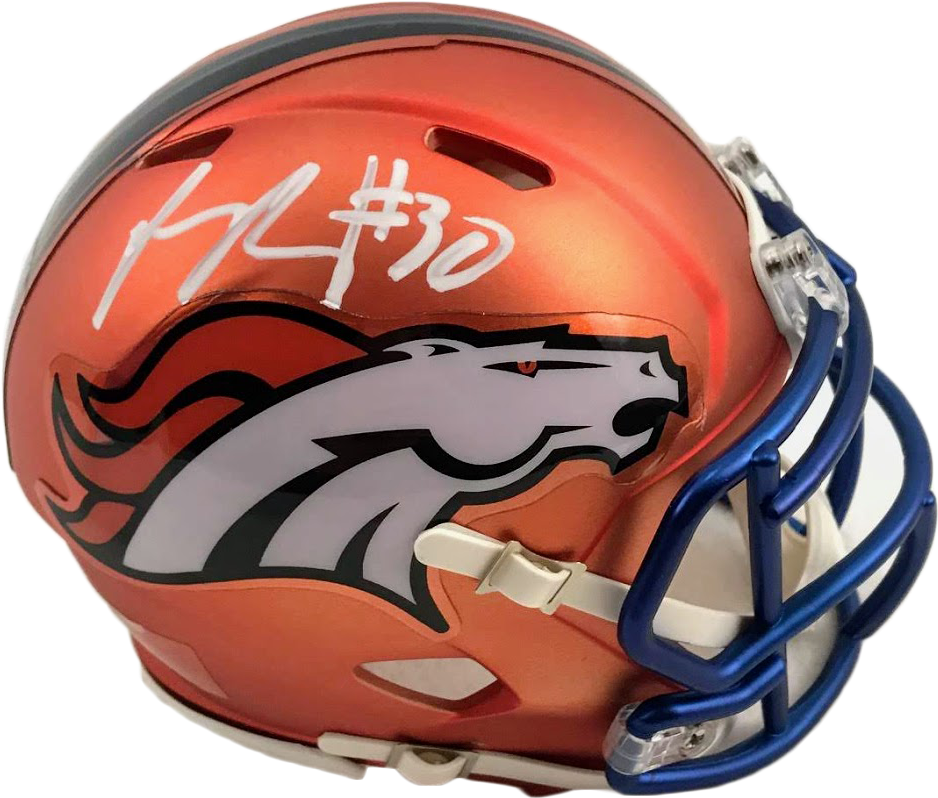 Autographed Denver Football Helmet PNG Image