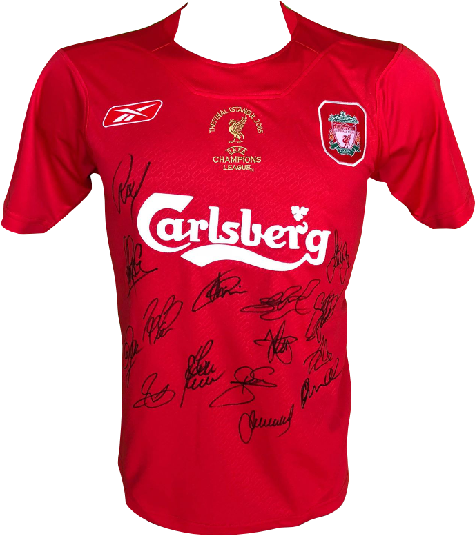 Autographed Red Football Shirt PNG Image