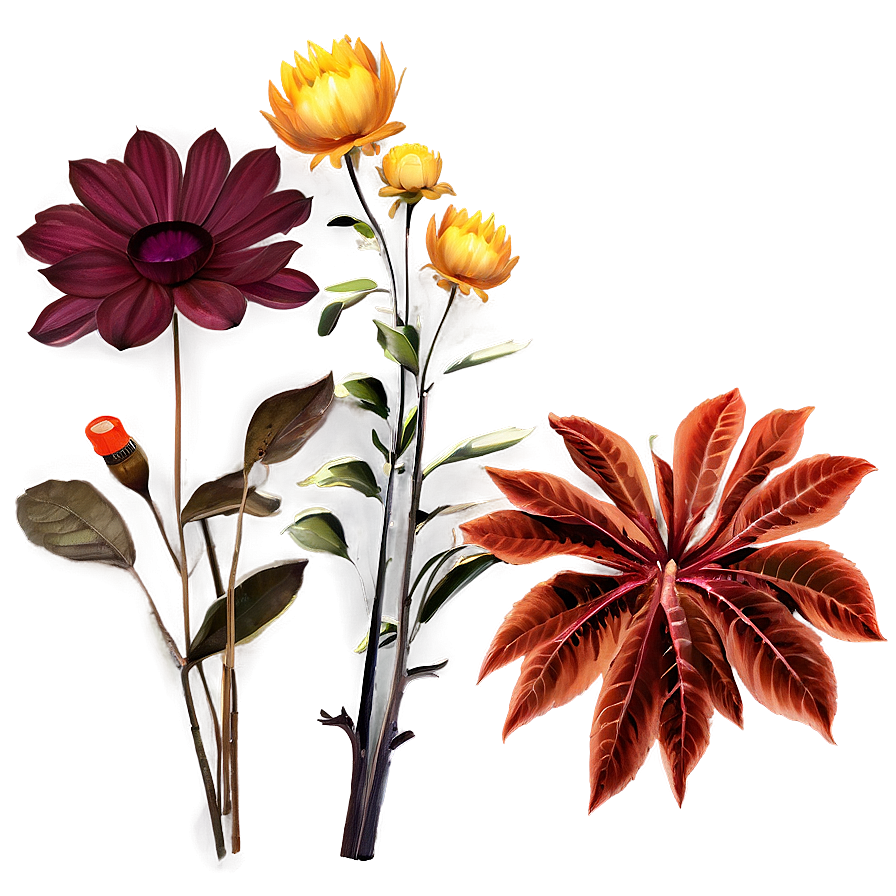 Autumn Essence Flowers Png Erm24 PNG Image