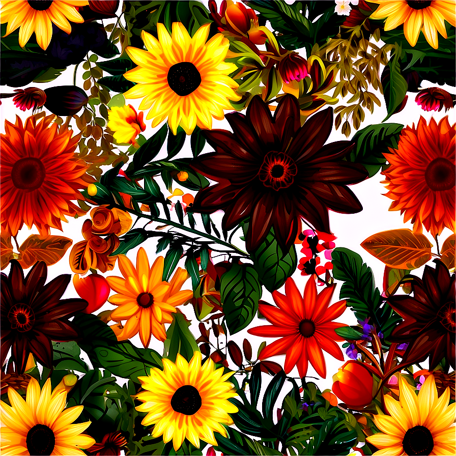 Autumn Floral Arrangements Png Hyu77 PNG Image