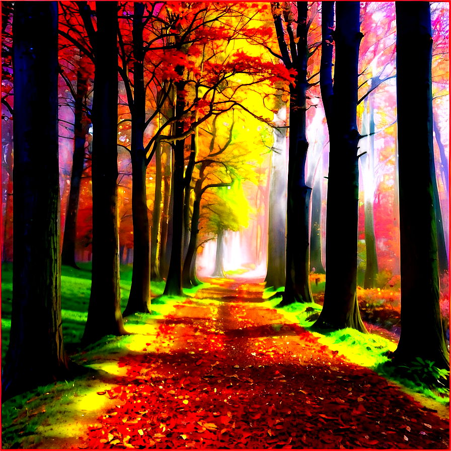 Autumn Forest Path Photo Png Ikg3 PNG Image