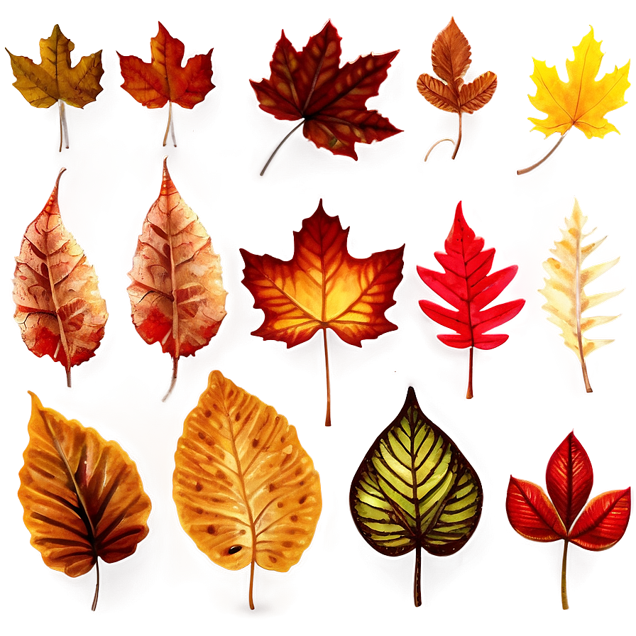 Autumn Leaf Collection Png Jyx PNG Image