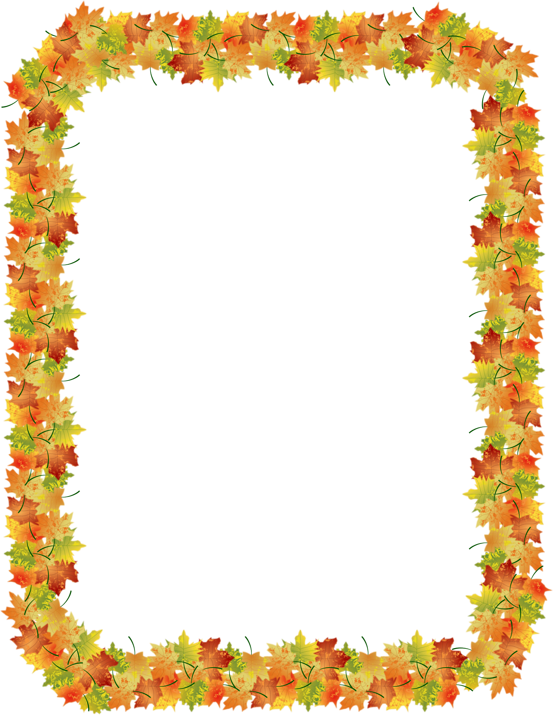 Autumn Leaf Frame Template PNG Image