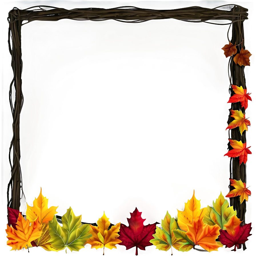 Autumn Leaves Border Png 04292024 PNG Image