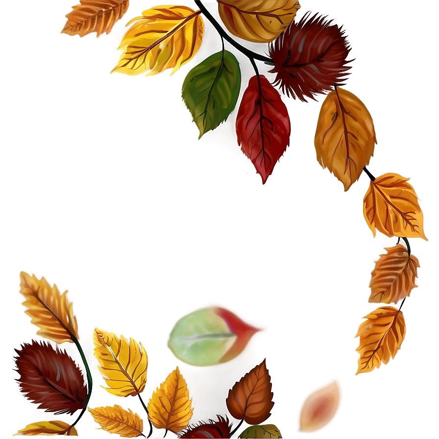 Autumn Leaves Border Png 05042024 PNG Image