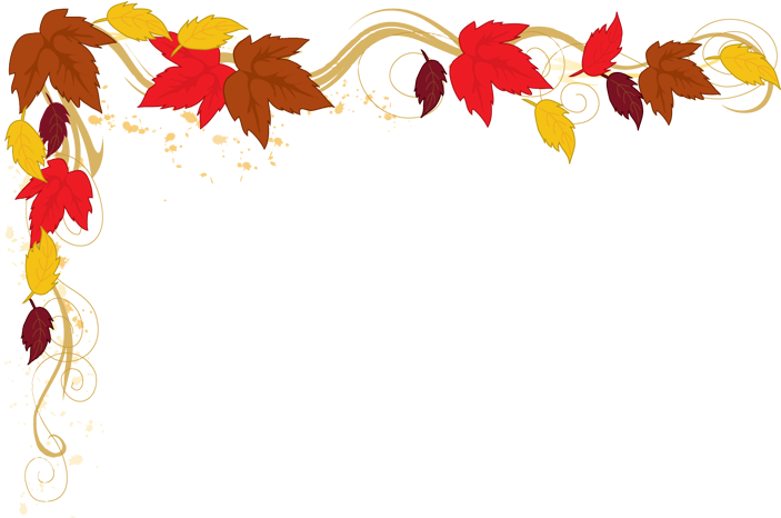 Autumn Leaves Fancy Border Design PNG Image