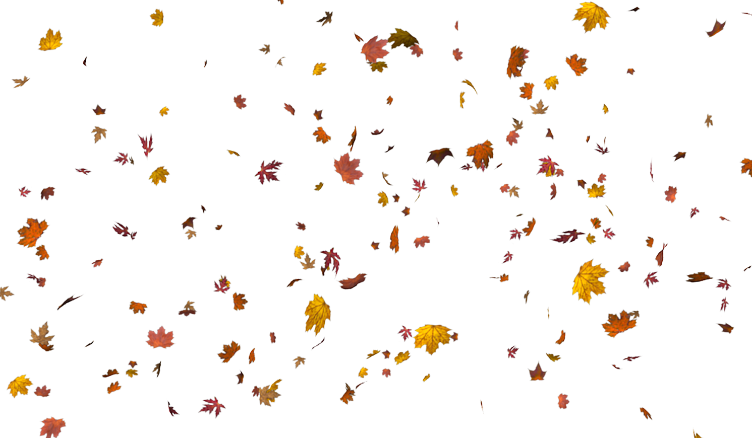 Autumn Leaves Pattern Background PNG Image