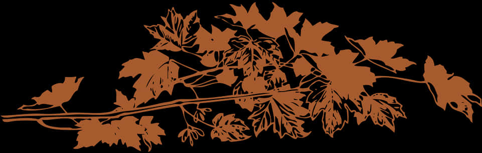 Autumn_ Leaves_ Silhouette PNG Image