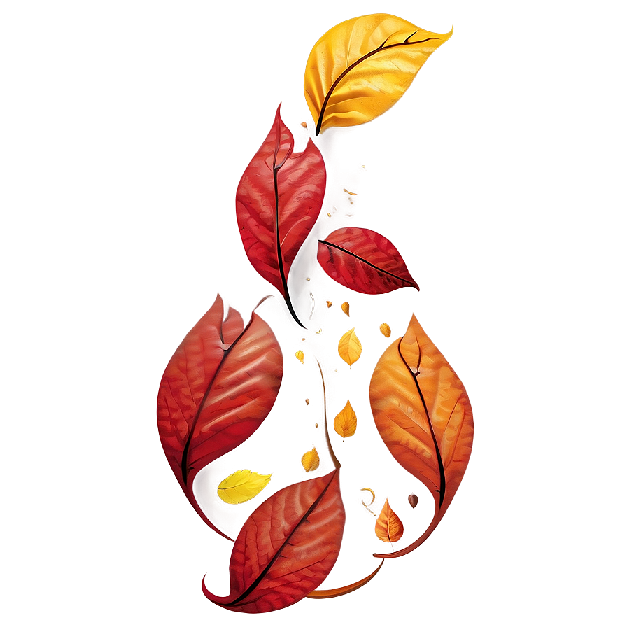 Autumn Leaves Swirl Png Rpj22 PNG Image