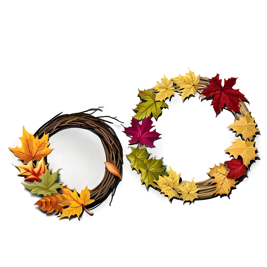 Autumn Leaves Wreath Png 45 PNG Image