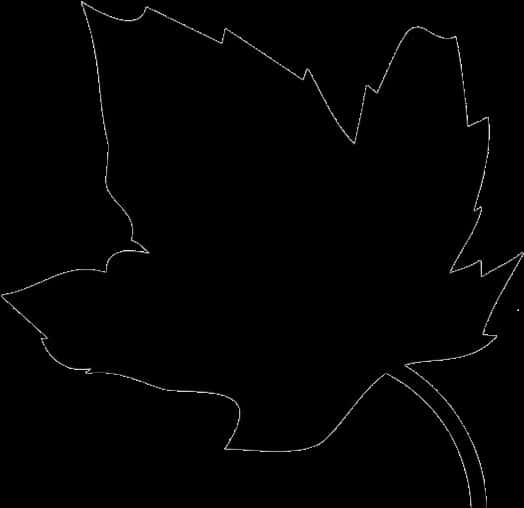 Autumn Maple Leaf Silhouette PNG Image