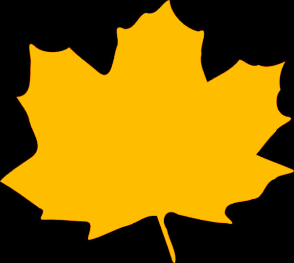 Autumn Maple Leaf Silhouette PNG Image