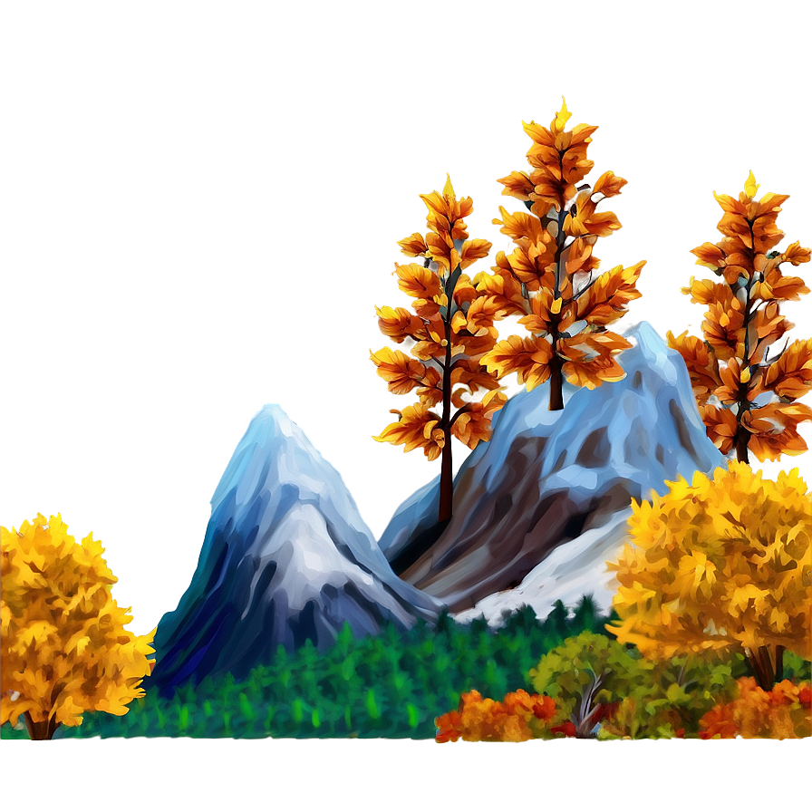 Autumn Mountainside Png 21 PNG Image