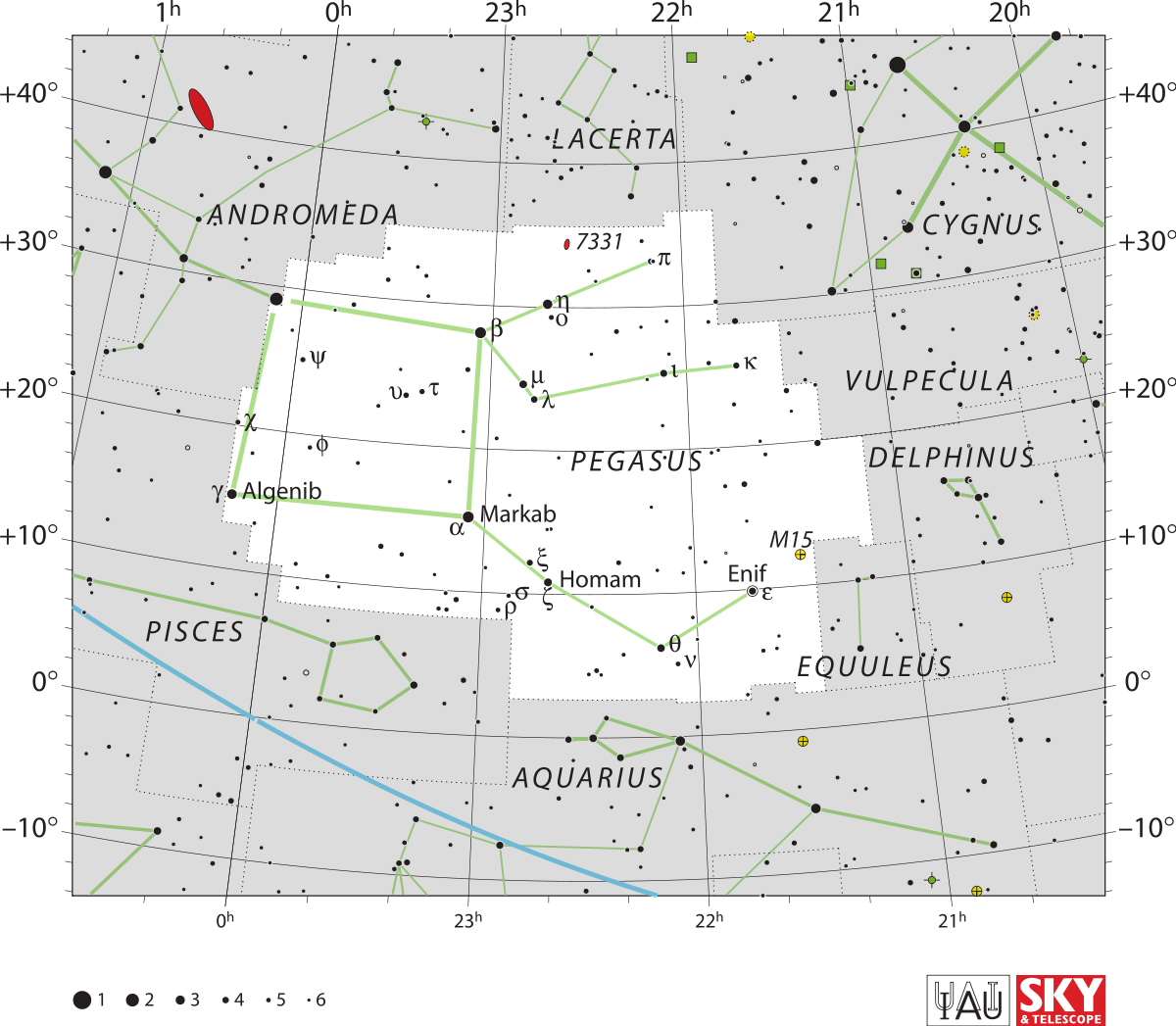 Autumn Night Sky Constellations Map PNG Image